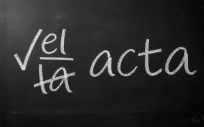Inicio 1 ¿Se dice «el acta» o «la acta»? La regla, explicada fácil